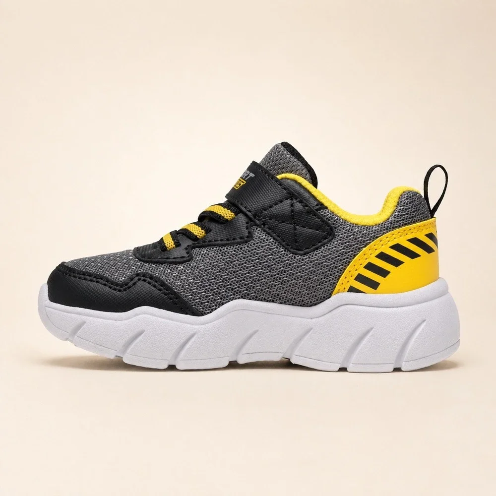 Skechers S-Lights Boys Construction Light Up Sneakers Black Yellow Kids Size 10